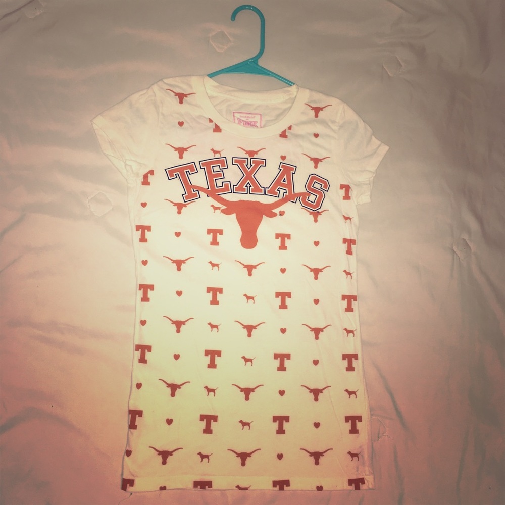 PINK Texas Longhorn tee